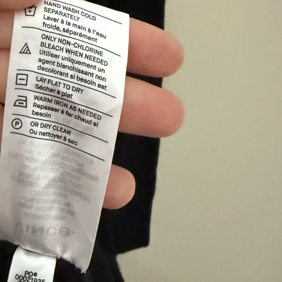 Vince Wool and Cashmere Black Oversized Lightweight V Neck Sweater Dress - Picture 9 of 10